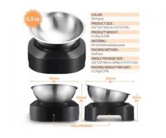 Elevated 15 Tilted Stainless Steel Pet Feeding Bowls
